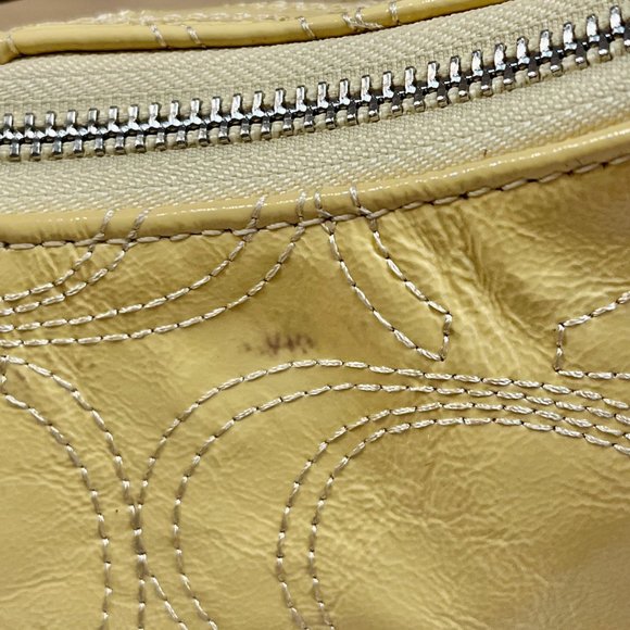 Coach Vintage Signature Hobo /Crossbody Patent Leather in Soft Yellow - Picture 13 of 14